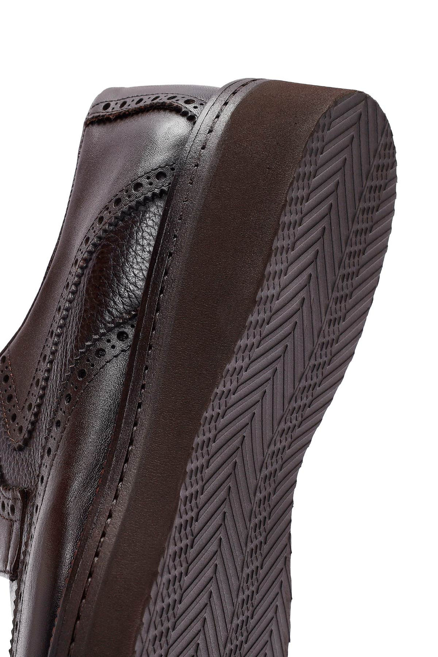 
Men's Brown Lace-Up Leather Casual Shoes

