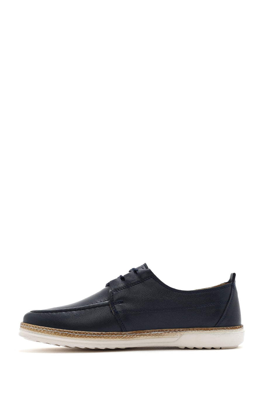Men's Navy Blue Leather Casual Shoes