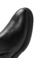 Men's Black Zippered Leather Casual Boots | Derimod