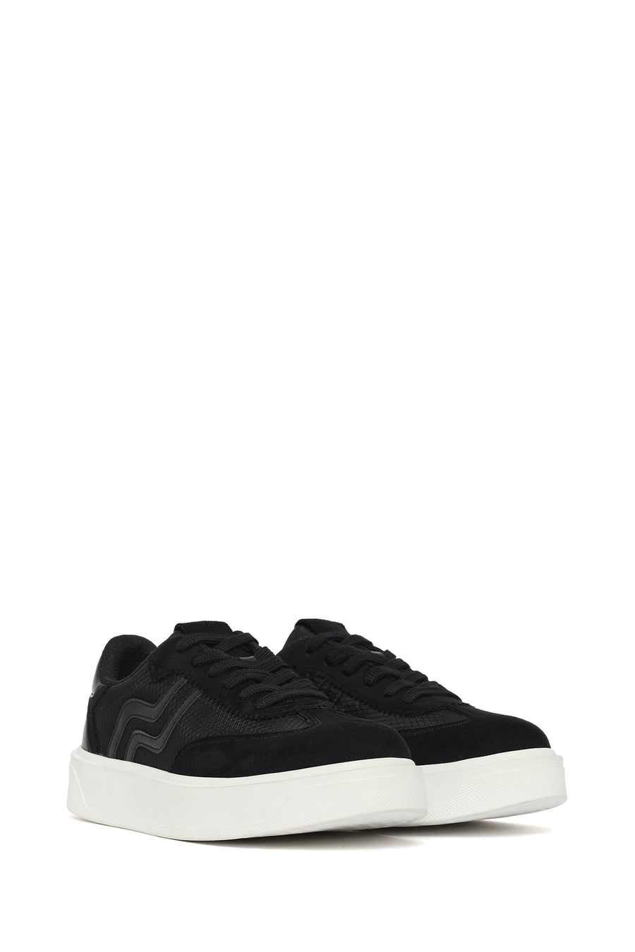 Kadın Siyah Bağcıklı Sneaker