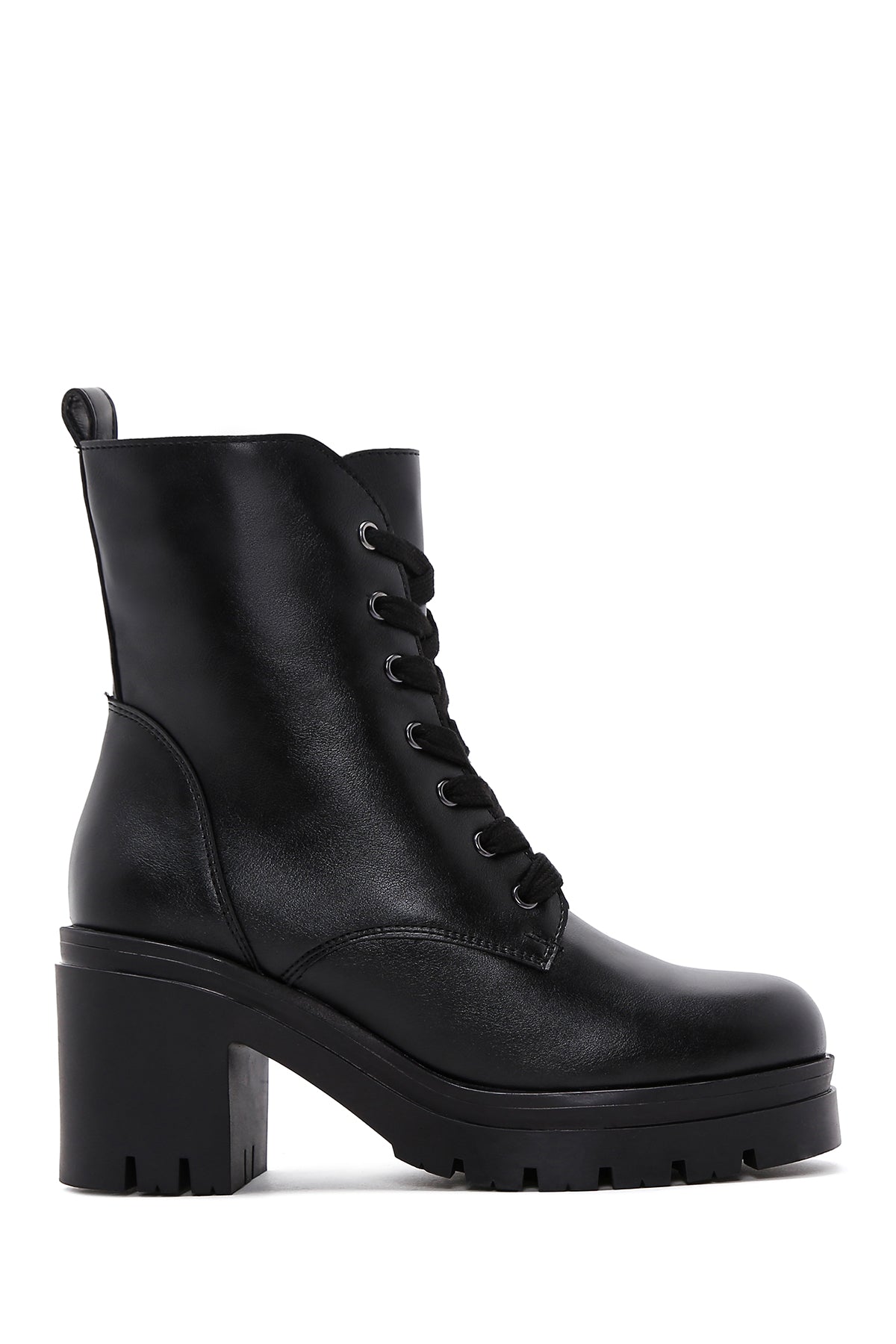 Women's Black Thick Heeled Boots 23WFE253818 | Derimod