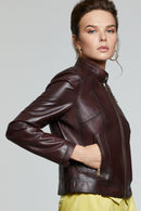 Kylie Women's Leather Jacket | Derimod