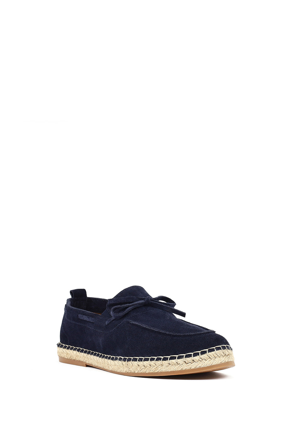 Men's Navy Blue Suede Leather Espadrille
