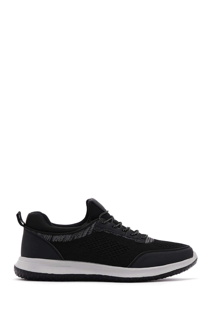Derimod Zero Men's Black Lace-Up Thick Soled Fabric Sneaker 24SFD69096F | Derimod
