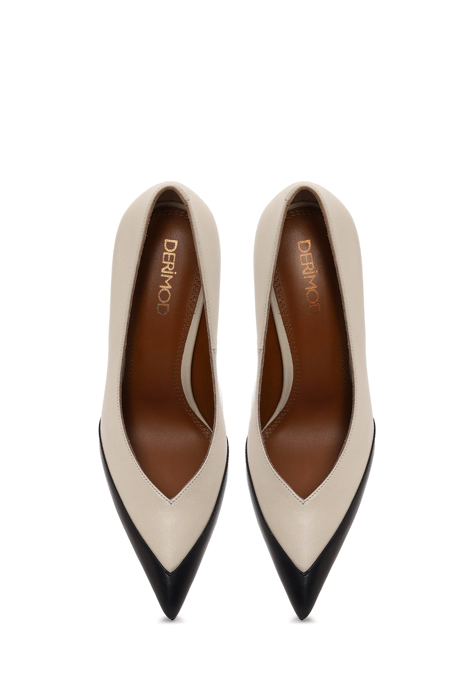 Woman Cream Thin Heeled Leather Stiletto
