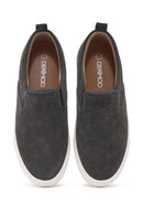 Men's Gray Nubuck Leather Casual Shoes | Derimod