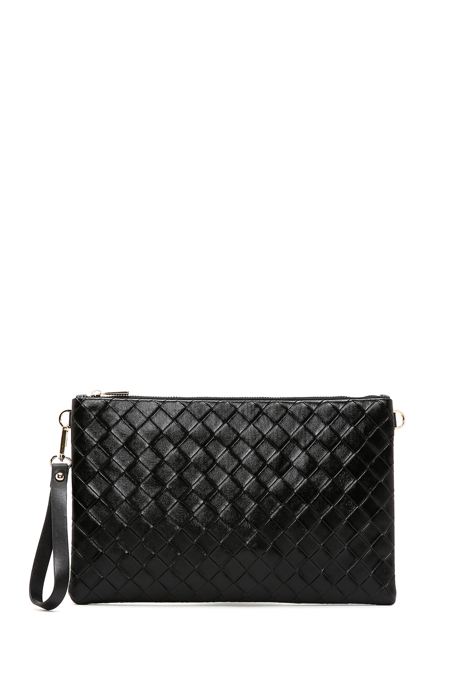 Women's Black Long Chain Strap Clutch Bag