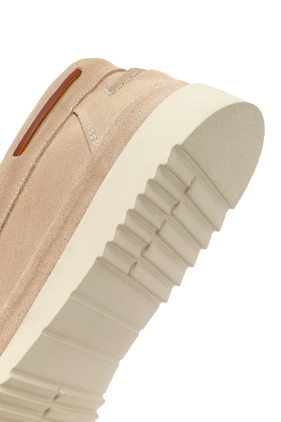 Men's Beige Lace-up Suede Leather Casual Shoes