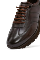 Men's Brown Lace-Up Leather Casual Sneakers | Derimod