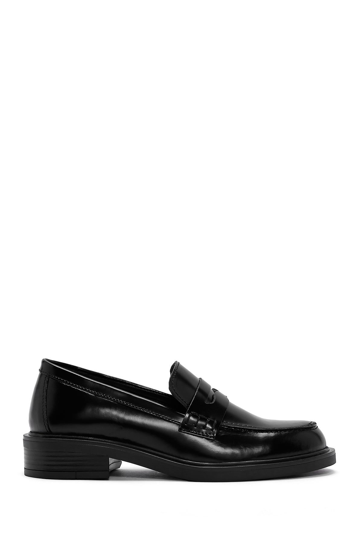 Women's Black Leather Classic Loafer 24WFD550022 | Derimod