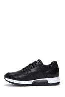 Men's Black Leather Thick Sole Sneaker | Derimod