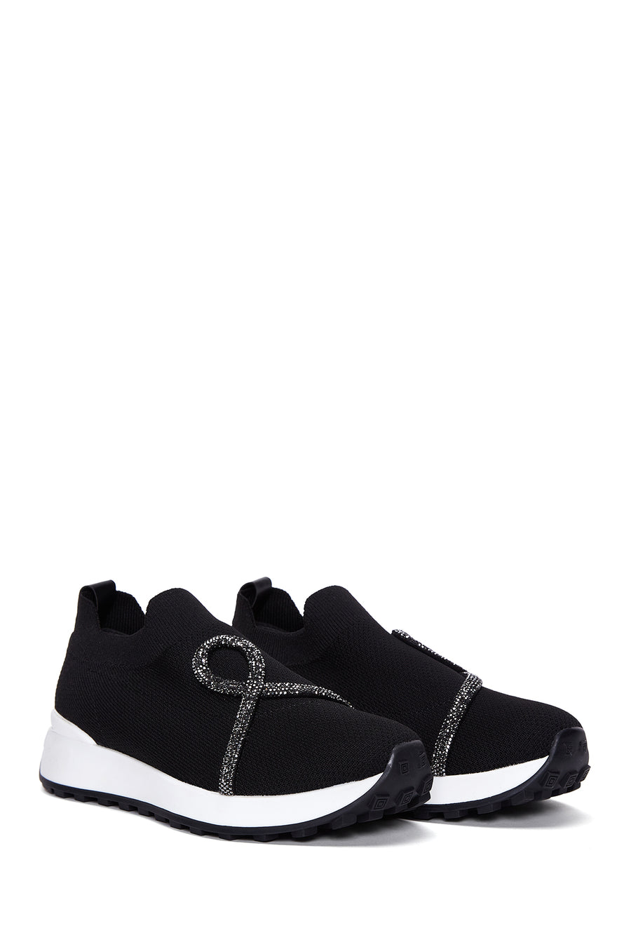 Kadın Siyah Taşlı Sneaker