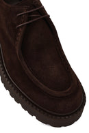 Male Brown Lace-Up Thick-Soled Leather Casual Shoe | Derimod