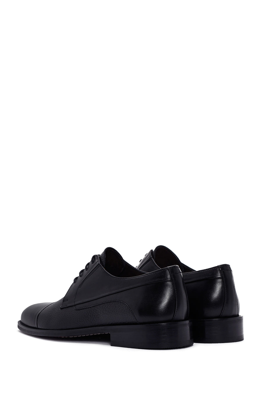 Men's Black Laced Leather Classic Shoes