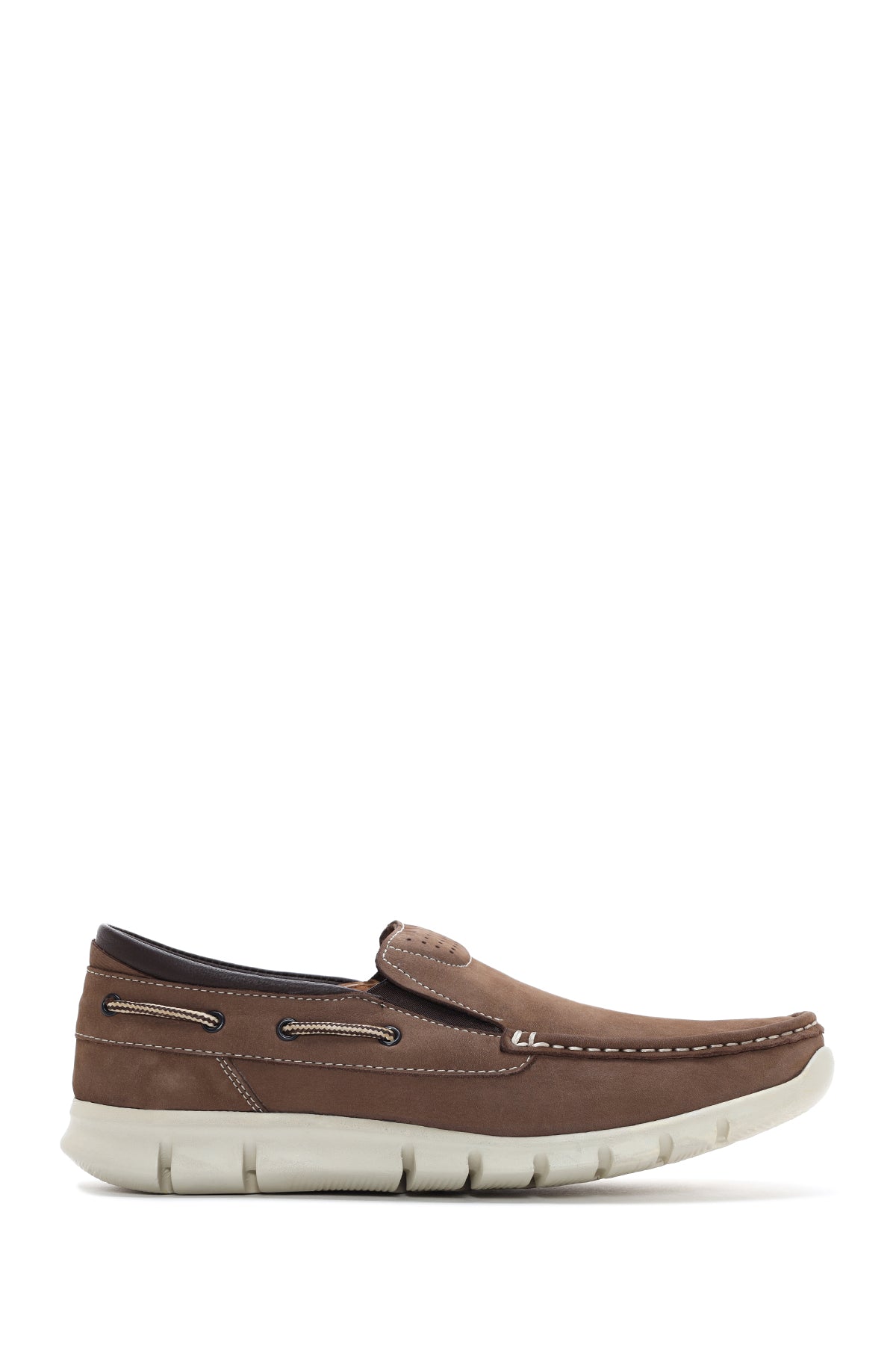 Erkek Vizon Nubuk Deri Casual Loafer 23SFD6960V3 | Derimod