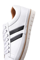 Men's White Leather Casual Sneaker | Derimod