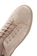 Derimod Fly Men's Beige Lace-Up Suede Leather Sneaker | Derimod