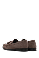 Erkek Gri Püsküllü Süet Deri Casual Loafer | Derimod