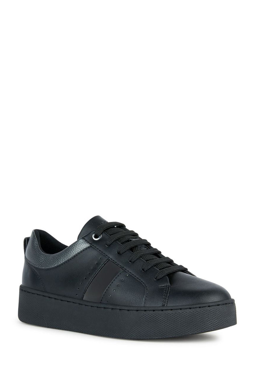 Geox Kadın Siyah D Skyely Bağcıklı Deri Sneaker