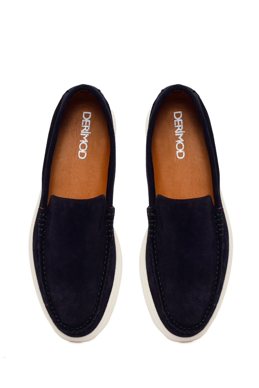 Male Navy Suede Leather Loafer