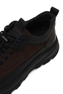Male Brown Lace-Up Thick-Soled Leather Casual Sneaker | Derimod