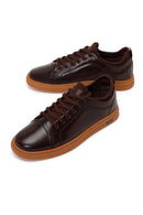 Male Brown Lace-up Leather Sneaker | Derimod