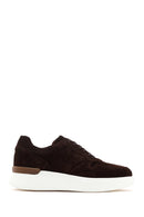 Men's Brown Thick Soled Suede Leather Sneaker | Derimod