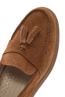 Women's Tan Suede Leather Comfort Loafer | Derimod