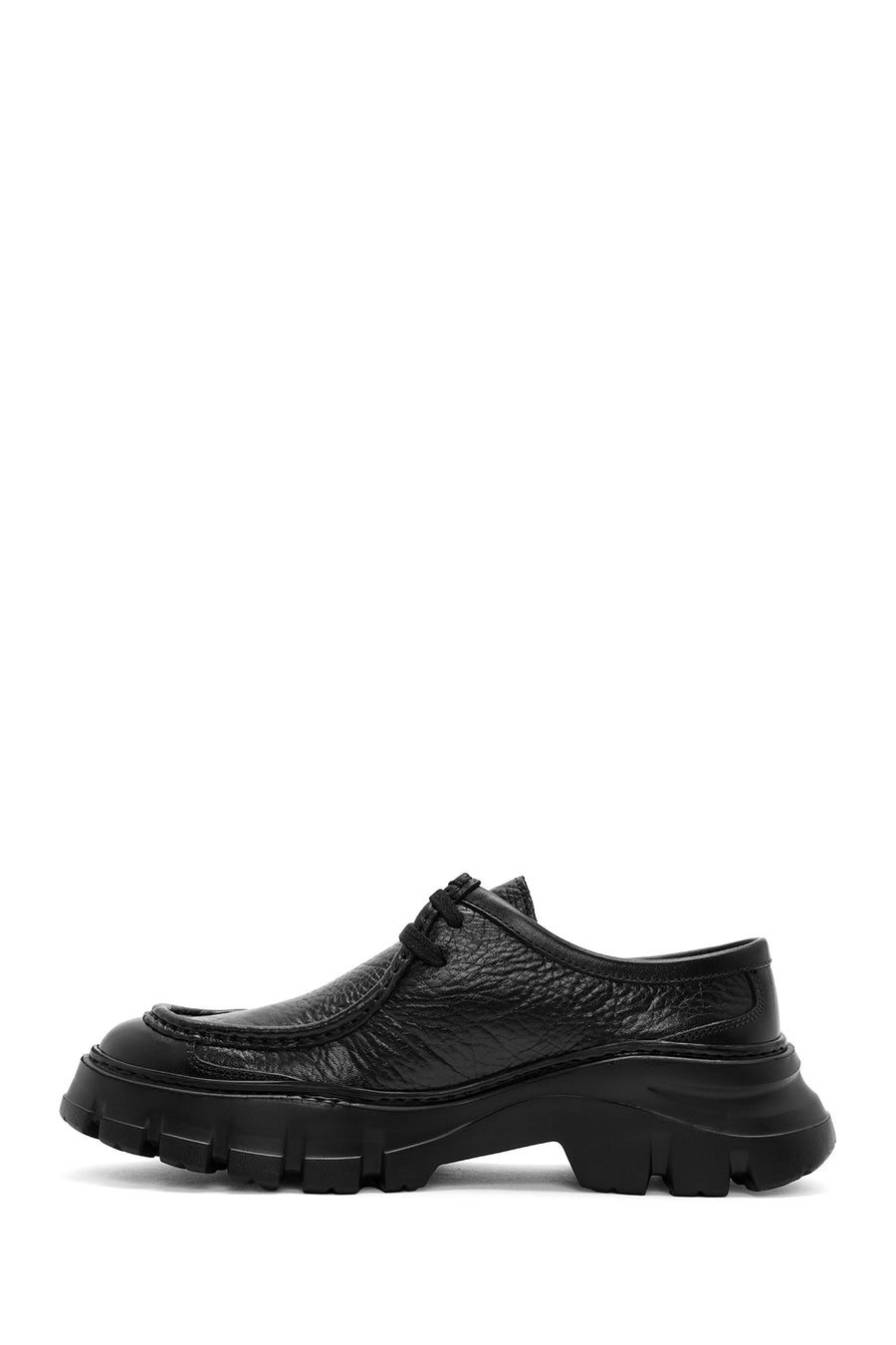Men's Black Lace-up Leather Casual Shoes