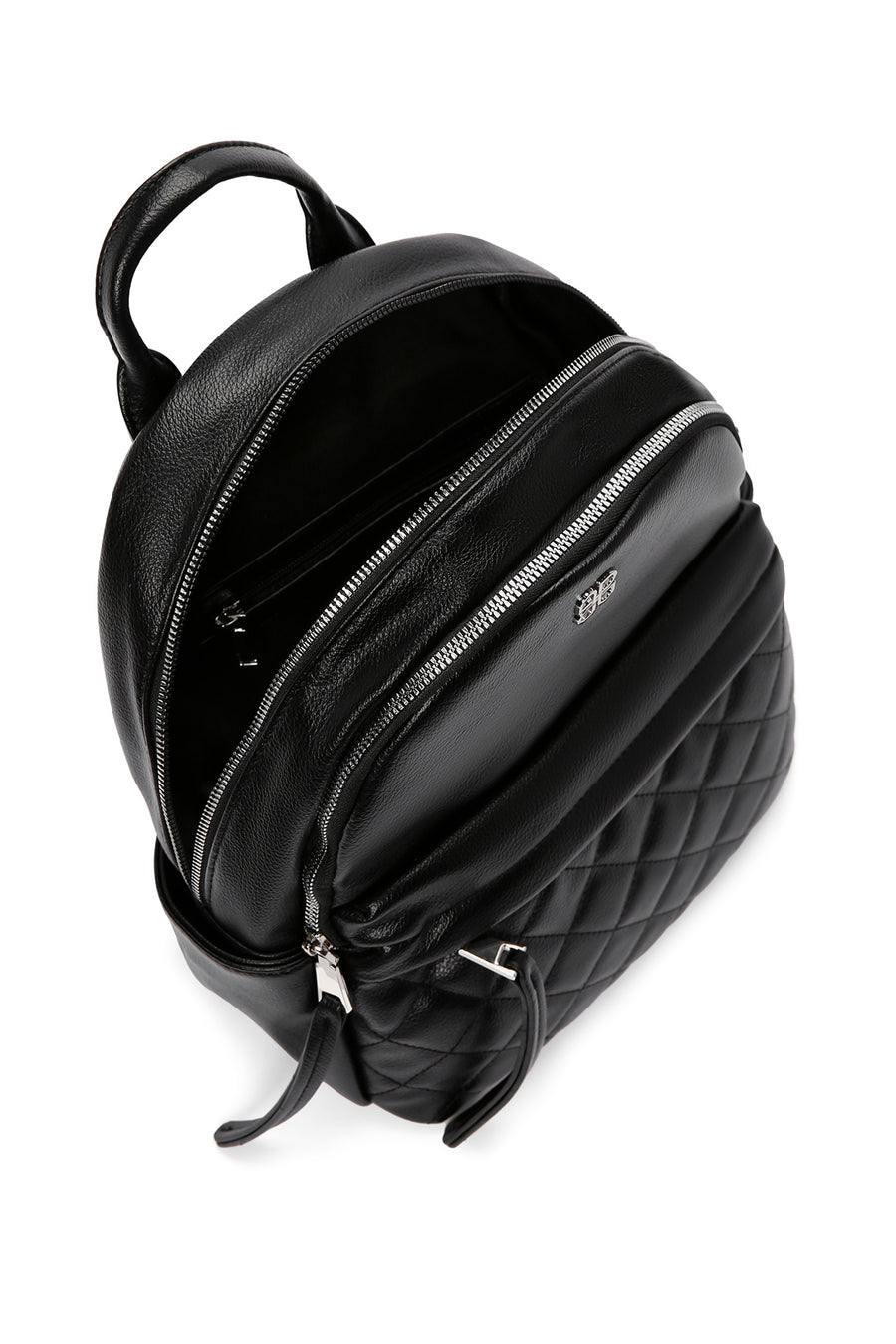 Women's Black Quilted Backpack