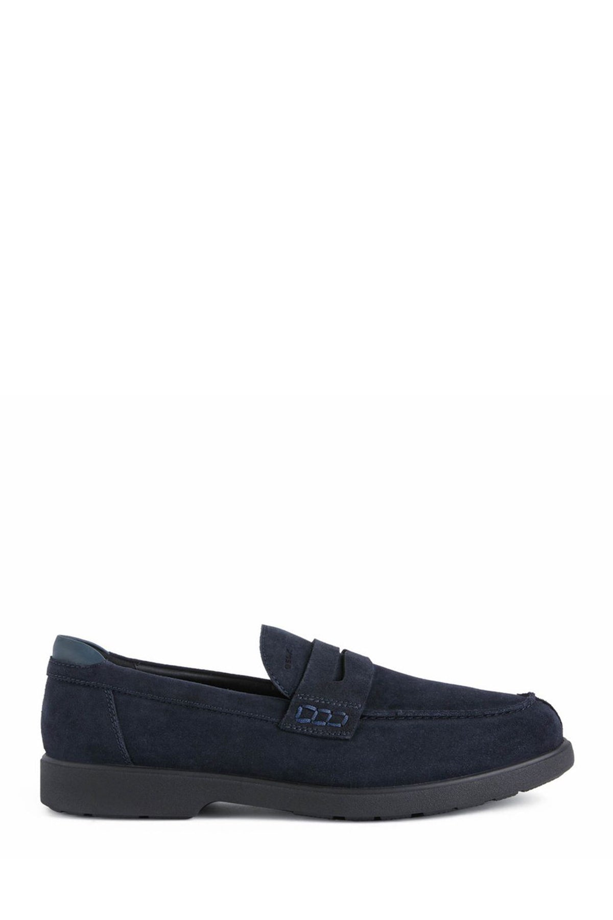 Geox Men's Navy Blue Spherica Ec11 Suede Leather Loafer U25EFC00022C4002 | Derimod