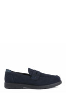 Geox Men's Navy Blue Spherica Ec11 Suede Leather Loafer | Derimod