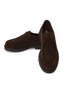 Male Brown Lace-Up Thick-Soled Suede Casual Shoes | Derimod
