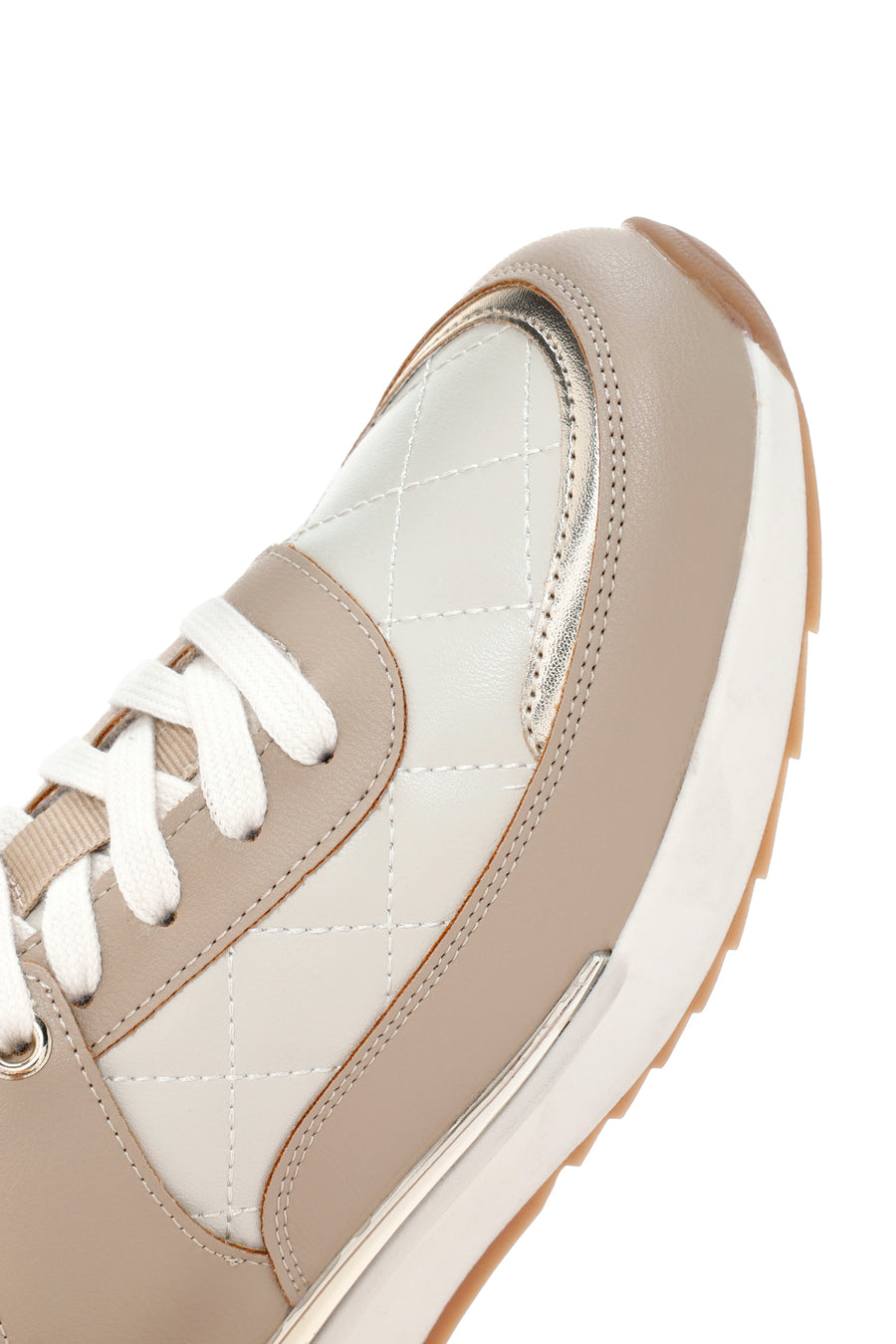 Women's Beige Thick Soled Sneaker