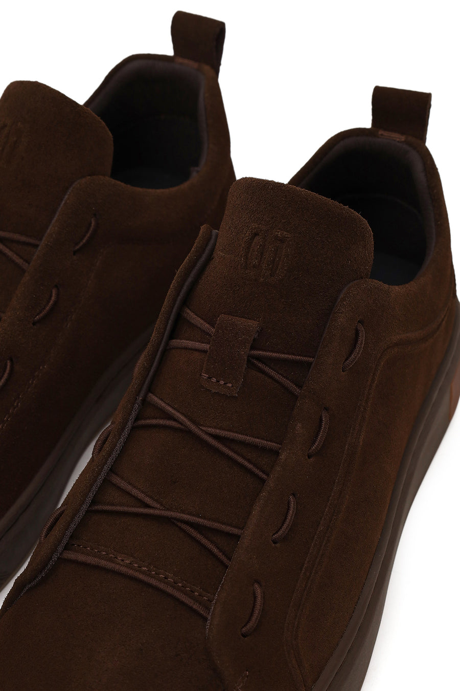 Erkek Kahverengi Kalın Tabanlı Süet Deri Sneaker