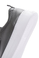 Men's Gray Leather Sneaker | Derimod