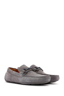 Men's Gray Suede Leather Casual Loafer | Derimod