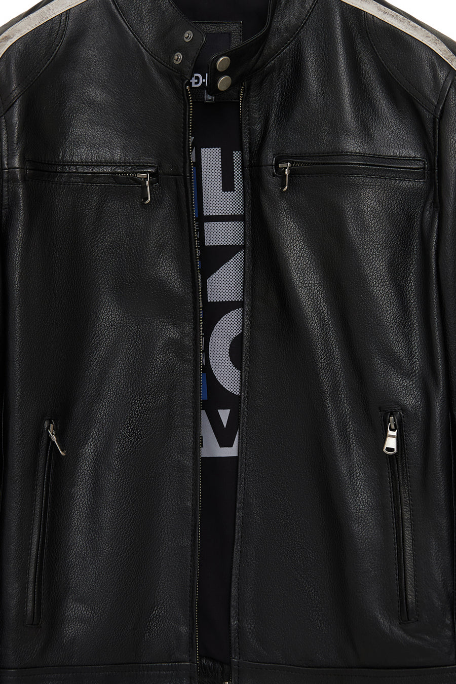 Middleton Men's Black Slim-Fit Short Leather Jacket