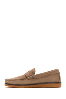 Erkek Bej Deri Casual Loafer | Derimod