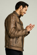 Adrian Men's Leather Jacket | Derimod