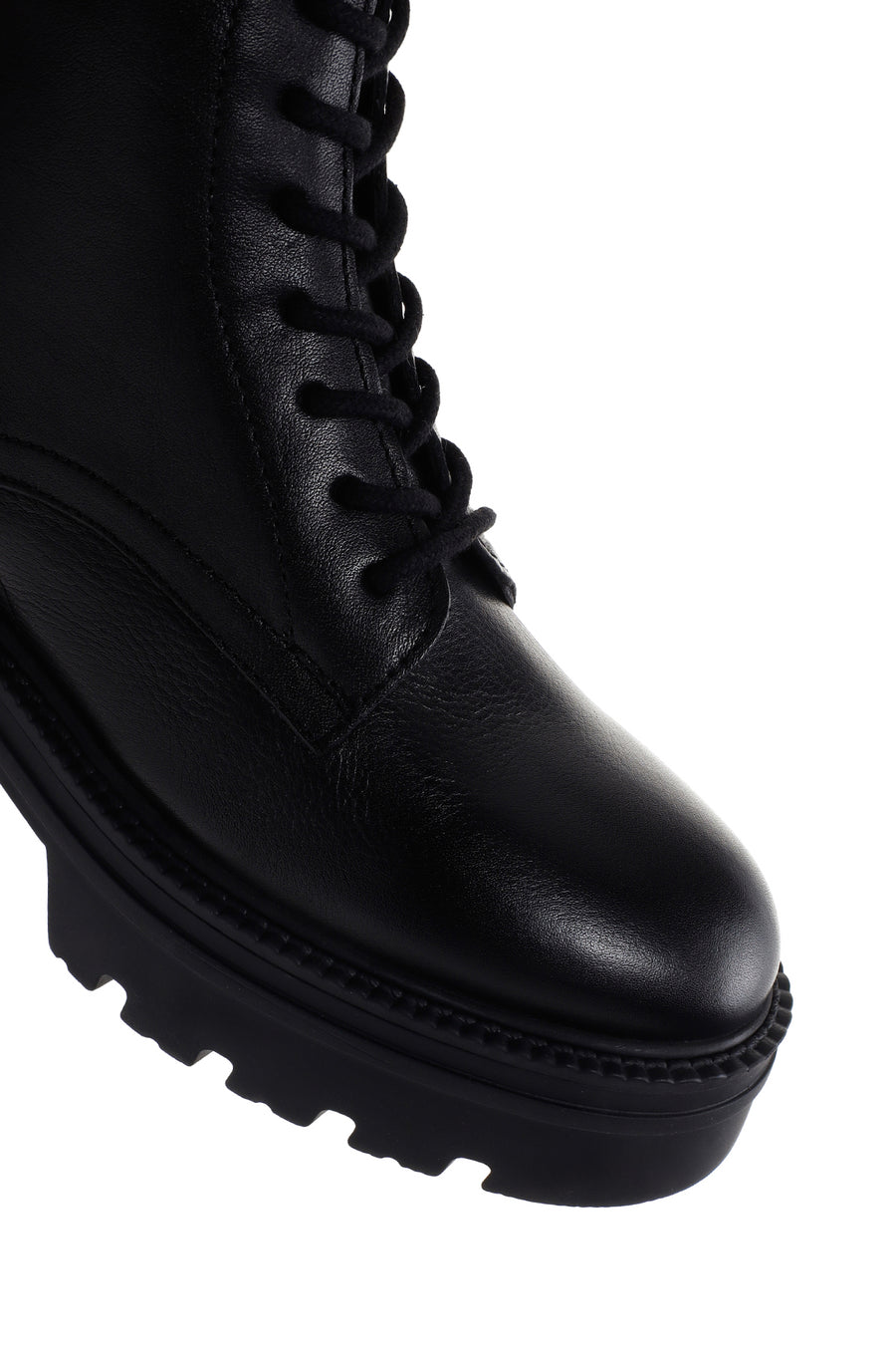 Kadın Siyah Fermuarlı Deri Postal Bot