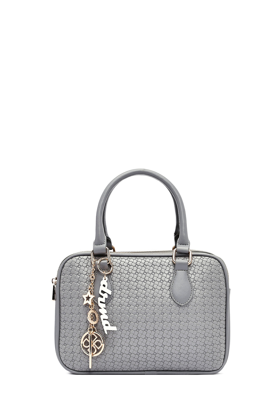 Women's Grey Long Strap Printed Classic Handbag