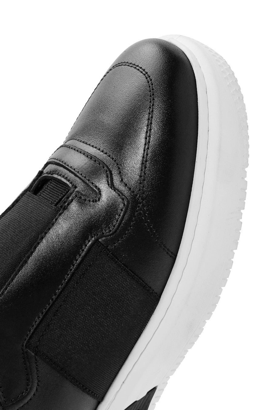 
Men's Black Lace-Up Leather Sneaker
