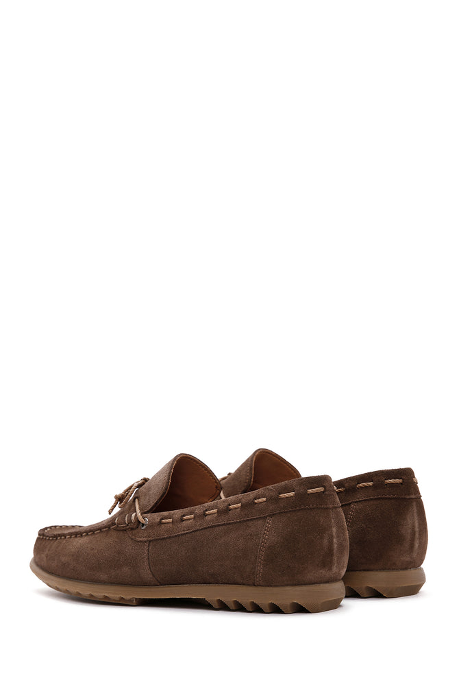 Erkek Kahverengi Süet Deri Casual Loafer_4