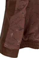 Carmen Woman Brown Fur Collar Leather Coat | Derimod