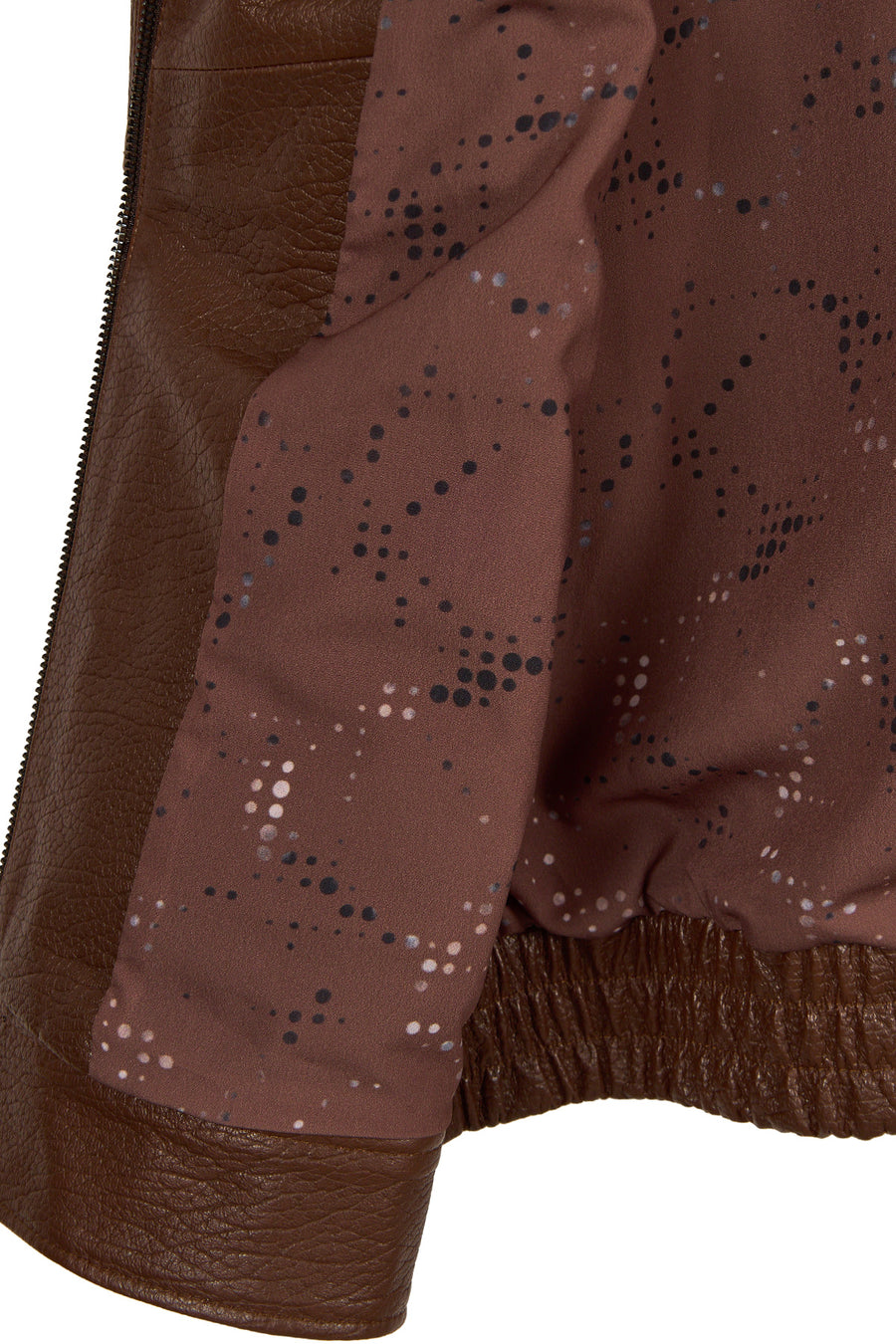 Carmen Woman Brown Fur Collar Leather Coat