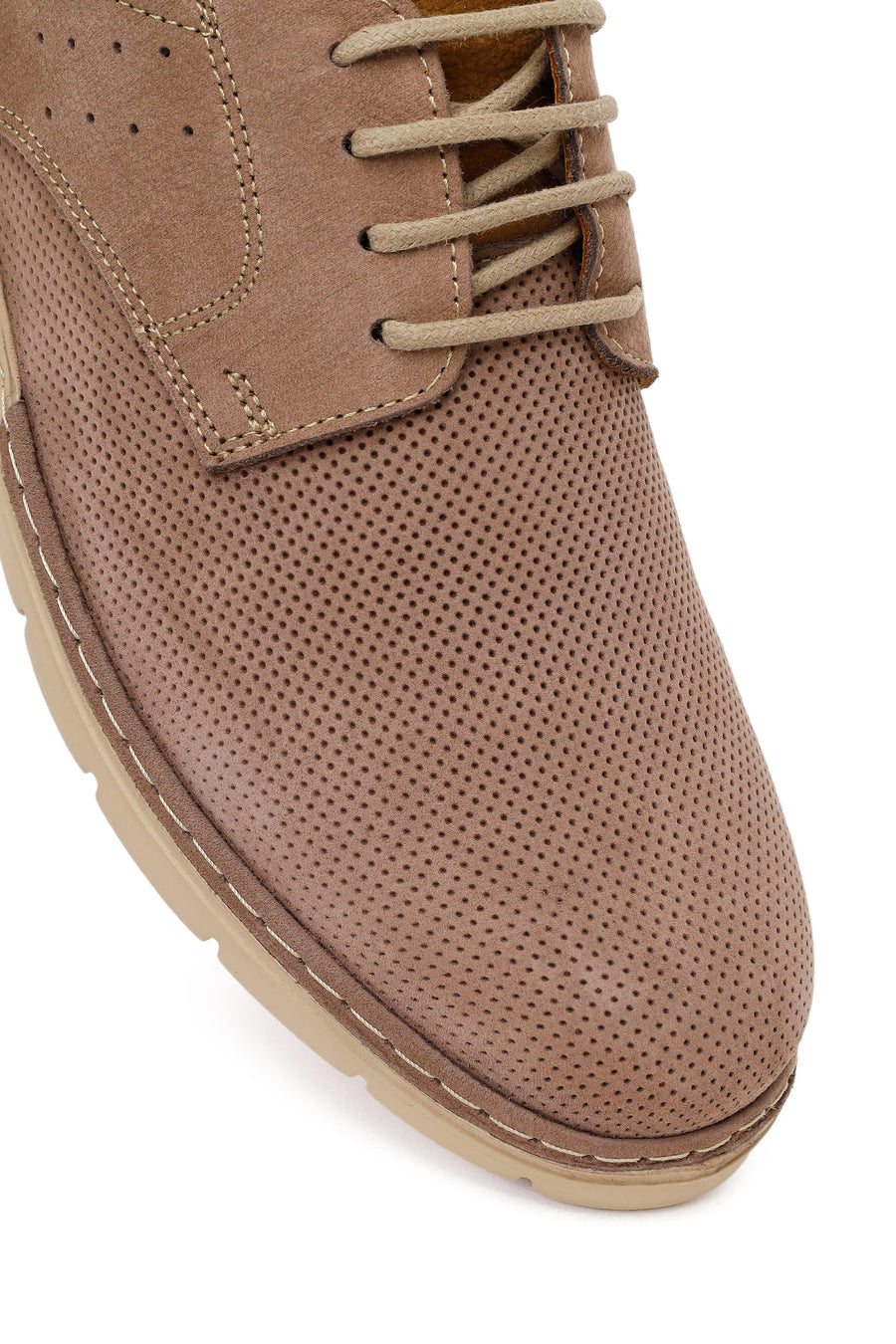 Male Mink Lace-up Nubuck Leather Casual Shoes