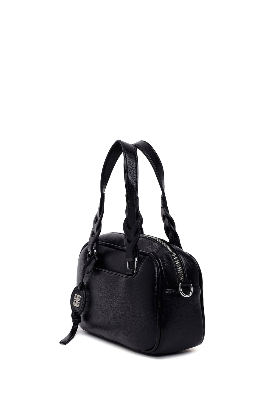 Woman Black Long-Strap Mini Shoulder Bag