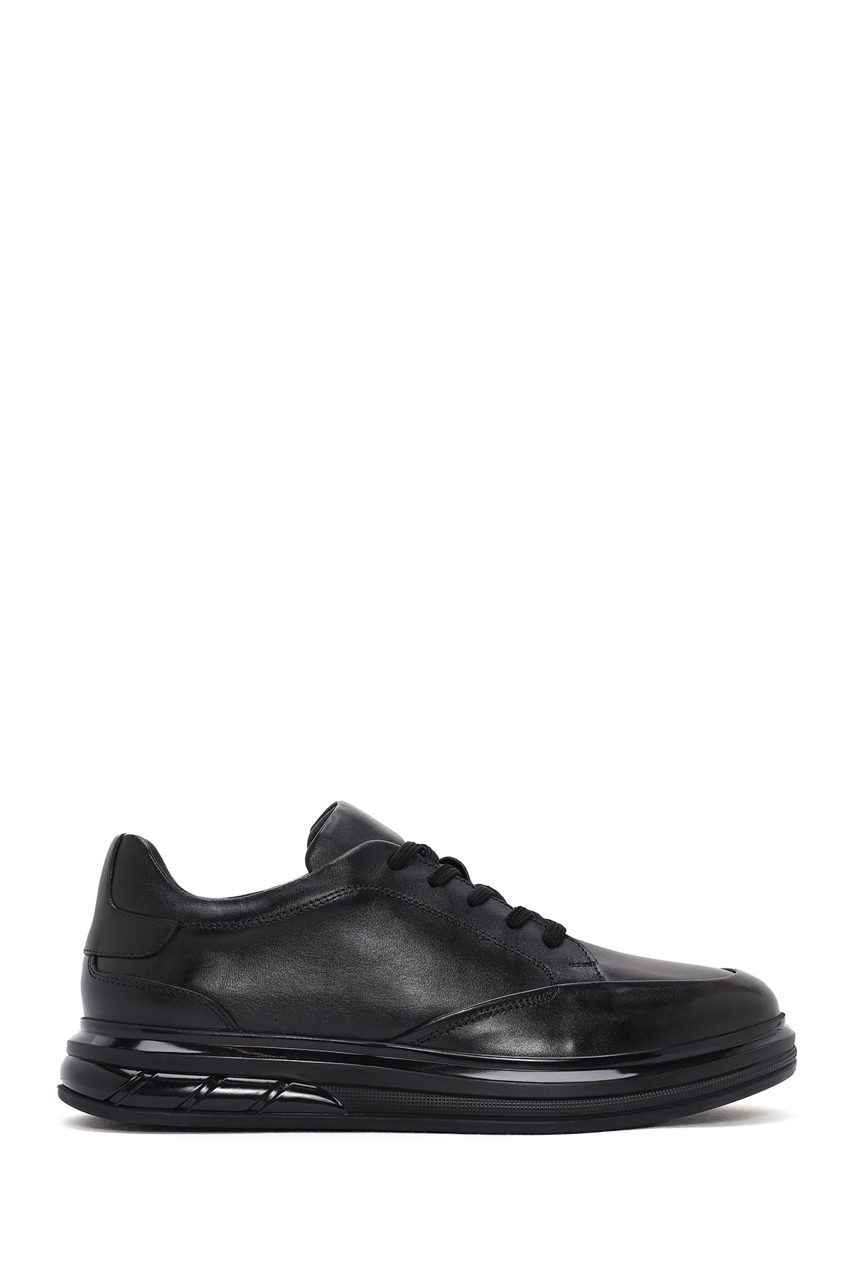 Men's Black Lace-up Leather Sneaker 24SFD636318 | Derimod