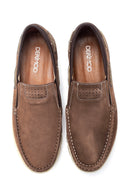 Men's Leather Nubuck Loafer | Derimod